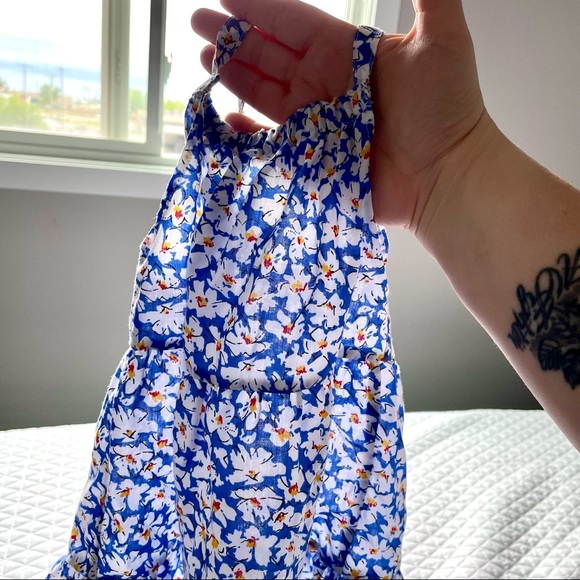 Handmade Sundress with White Floral Print - Picture 2 of 3